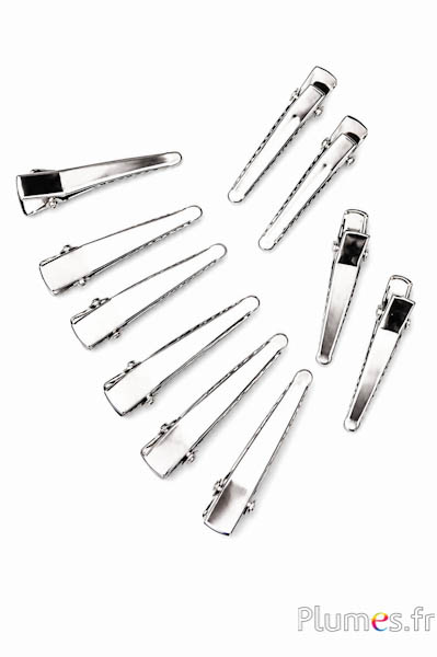 Krokodil haarspeldjes - 7 x 45 mm - zilver